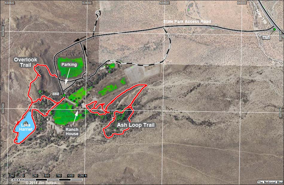 Spring Mountain Ranch State Park map