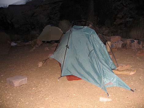 grand canyon LNT campsite