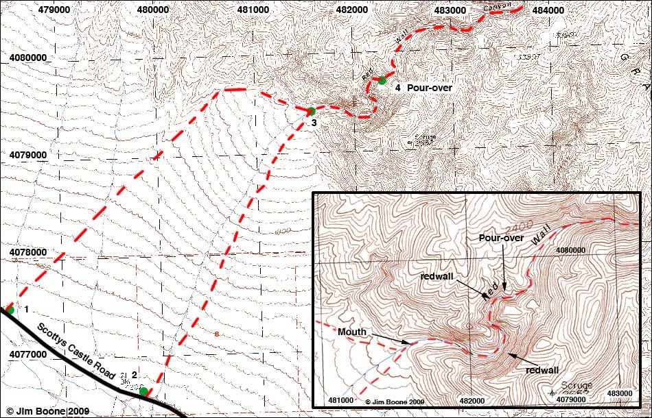 Redwall Canyon Map