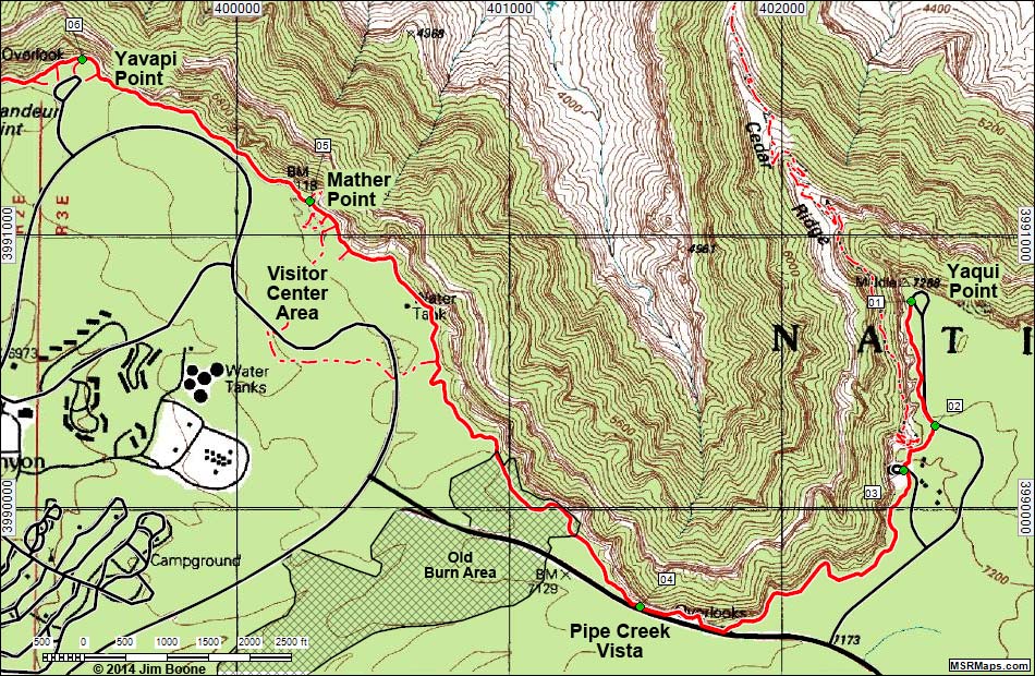 rim trail map