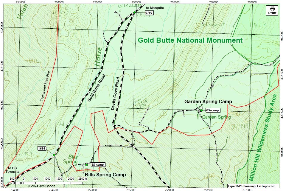 Garden Spring Camp Map