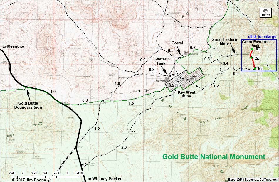 Great Eastern Peak Map