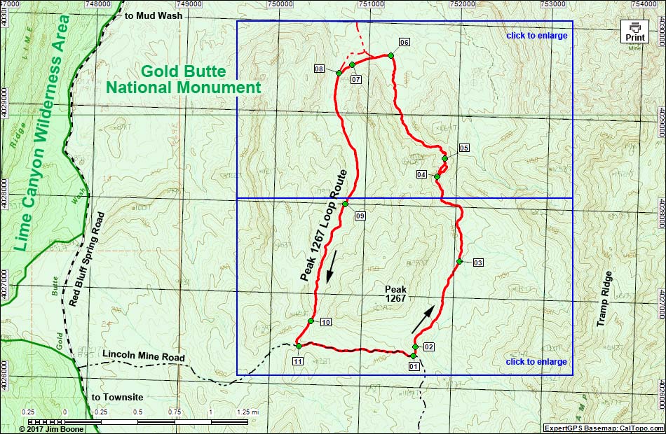 Peak 1267 Loop Map