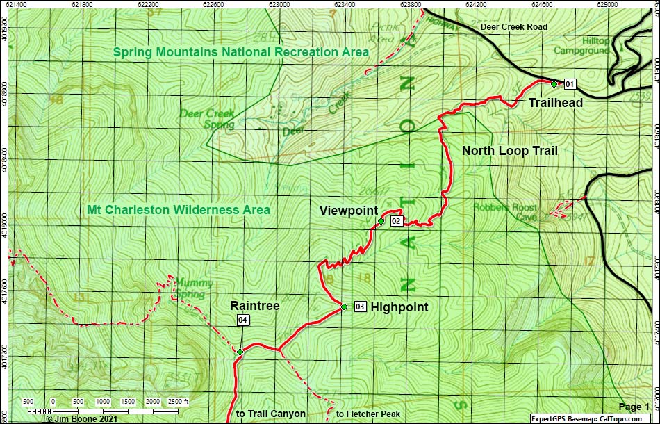 North Loop Trail Map