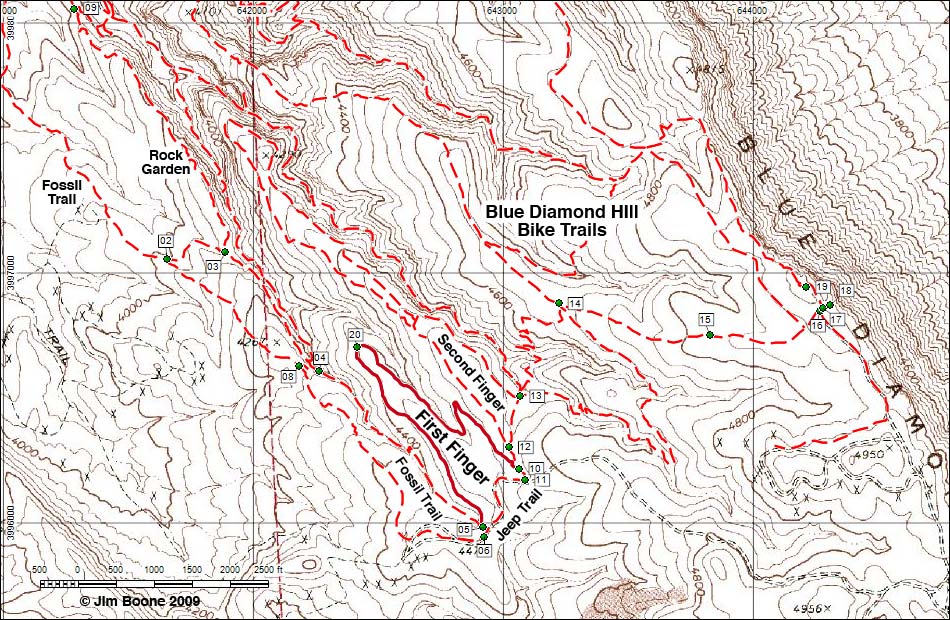 First Finger Trail Hiking Map