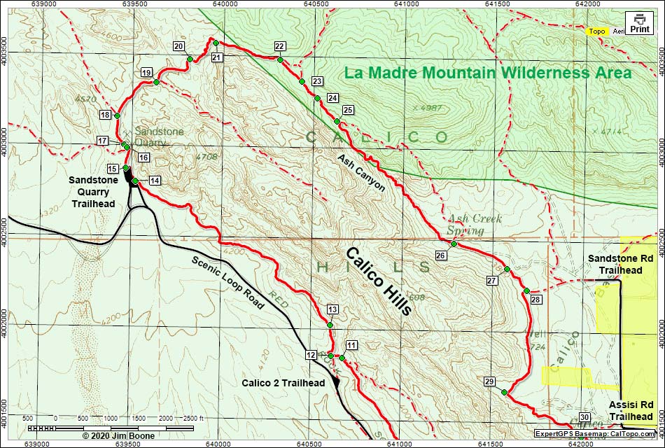 Calico Hills Loop Trail