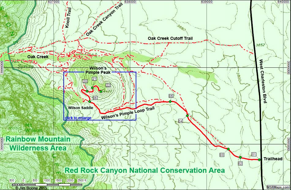 Wilson's Pimple Peak Map