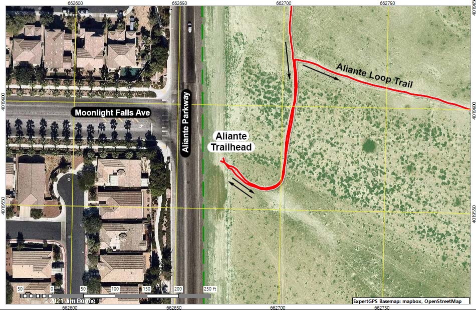 Aliante Trailhead Map