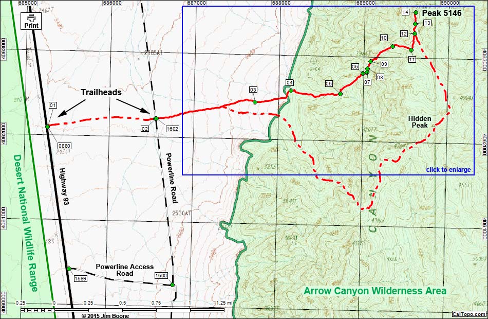 Peak 5146 Route Map