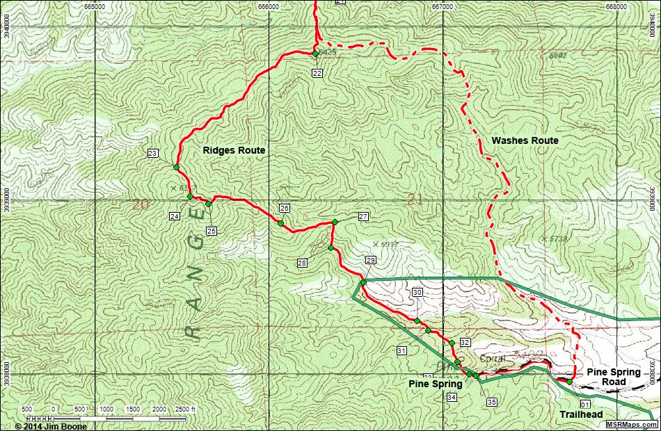 McCullough Mountain Map