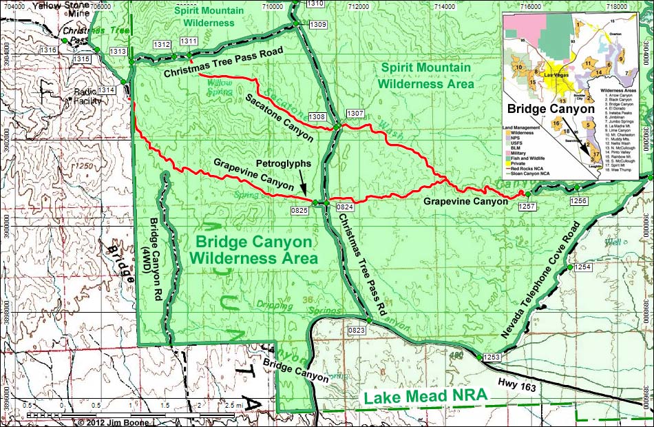 Bridge Canyon Wilderness Area Map